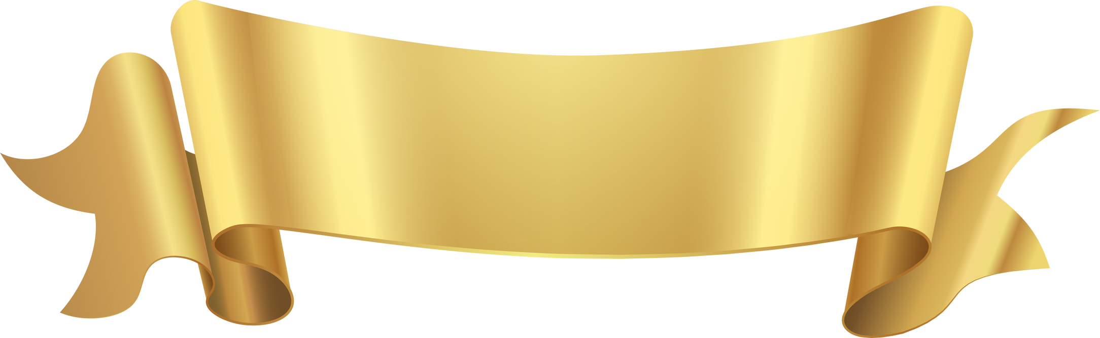 Golden ribbons and gold award banner